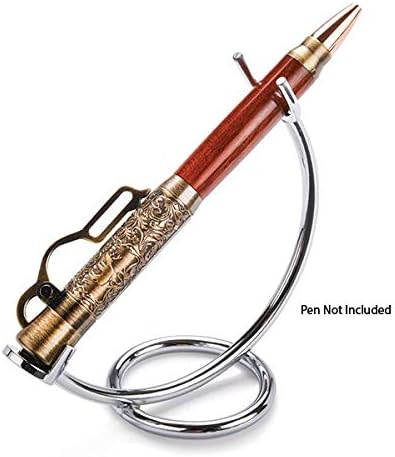 WOODRIVER Oval Base Pen / Razor Display Stand, Chrome Finish