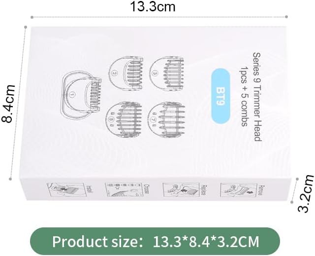 Shaver Beard Trimmer Head Compatible + 5pcs Comb Trimming Attachment Compatible with Series 9 Electric Razors, 9292cc, 9293s, 9295cc, 9296cc, 9297cc, 9299s 9370cc, 9385cc, 9390cc