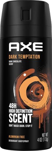 AXE Dark Temptation Body Spray Deodorant for Men, 4 Oz, Pack of 6