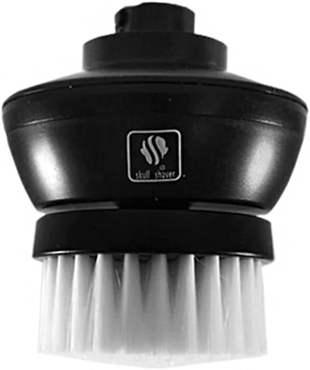 Skull Shaver Body Exfoliating Brush Attachment - Skin-Cleansing Exfoliator - Compatible with Pitbull, Palm & Butterfly Kiss Shavers - Black