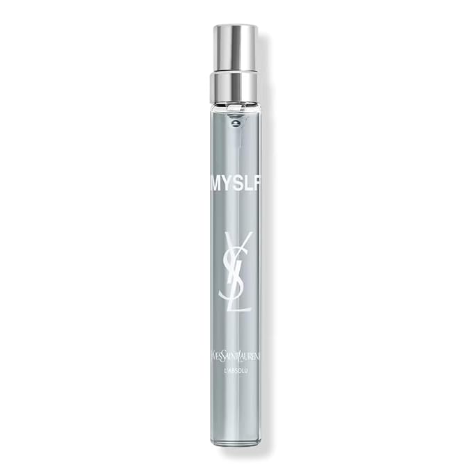 Yves Saint Laurent MYSLF L'ABSOLU Travel Spray Cool Sparkling Ginger, Rich Orange Blossom, Warm Woods, Intense Cologne For Men, 0.33 oz/10 ml spray