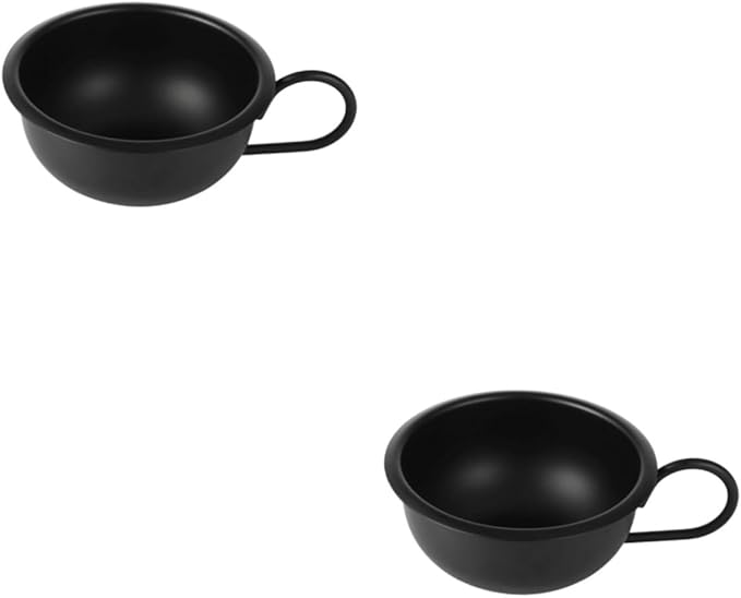 FRCOLOR 2pcs Men Shaving Bowl Metal Shaving Bowl for Soap Facial Cream for Home Barber Shop