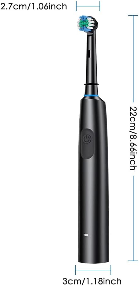 Magnetic Suspension Rotating Electric Toothbrush, 5 Modes Waterproof Sonic Cleaning, 8 Brush Heads and Storage Case for Traveling, Camping, Riding (Black)