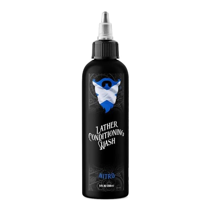 Beard Octane: Nitro Beard Wash - 8 oz Shampoo Cleans & Moisturizes with Shea Butter & Jojoba for Healthy, Softer Beards - Made in USA