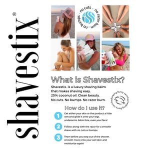Shavestix Shaving Cream Stick 2.75 Oz [2 Packs]- Travel Size Toiletries for Women | Coconut Milk Based Razors, Shavers Friendly Hair Removal Cream Shave Bar | Sub Shaving Gel, Soap, Foam