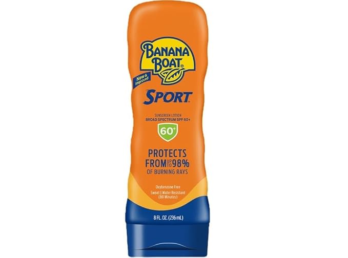 Banana Boat Sport Ultra SPF 60 Sunscreen Lotion, 8Fl Oz | Sport Sunscreen SPF 60 Lotion, Sunblock, Skin Sun Protection, Water Resistant Sun Care, 8Fl Oz