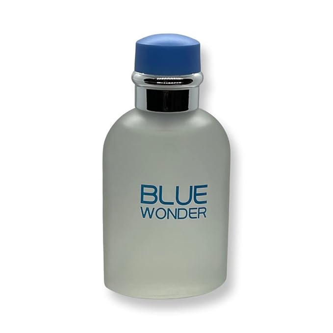 Blue Wonder For Men Eau de Parfum- 3.4 Fl Oz Fragrance - Top Notes: Grapefruit, Juniper and Bergamot