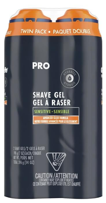 Pro Shaving Gel for Men, Fragrance Free 14 oz, (2-Pack)