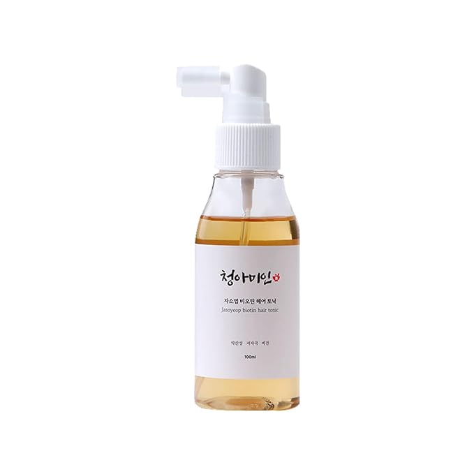 Jasoyeop Scalp Serum 100mL, Biotin Hair Tonic with Korean Herbal Extracts, Nourishing Scalp Care for Thinning Hair, Non-Greasy Lightweight Formula