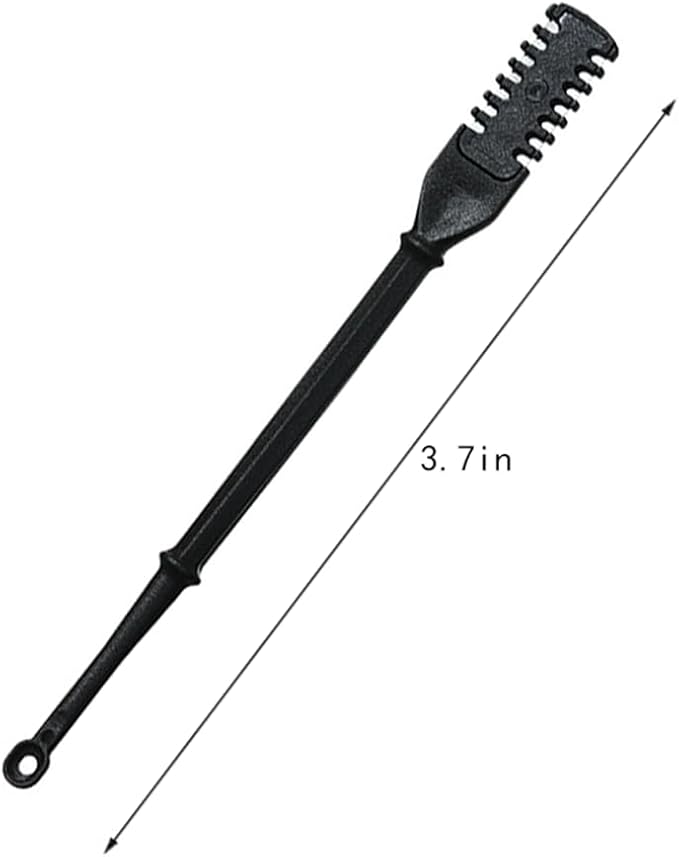 3PCS 2 in1 Nose Hair Knife 360 Degree Rotation Shaving with Double Sided Comb Nostril Cleaner, Facial Hair Removel Portable Nose Hair Trimmer, Ear Canal Cleaner, Black