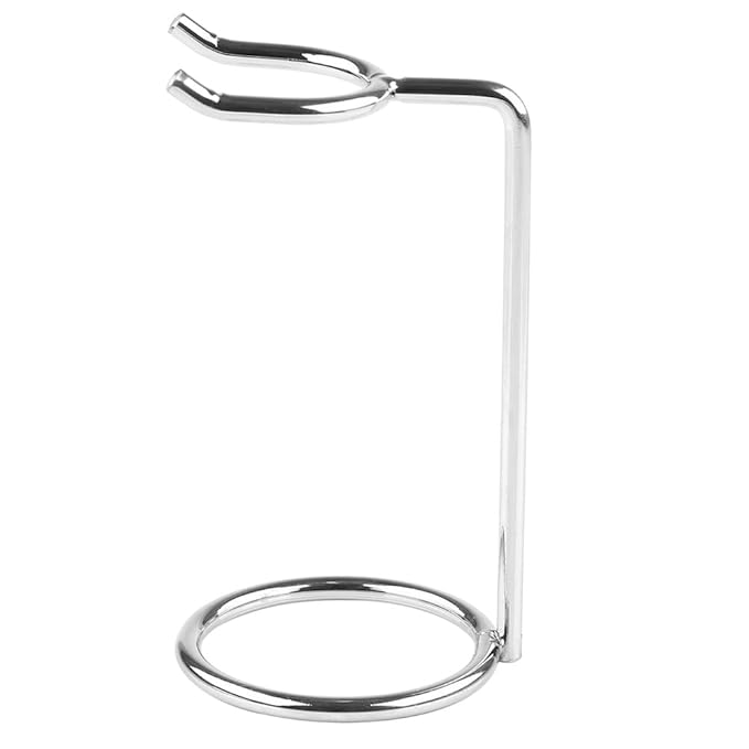 1 Piece Metal Shaving Brush and Razor Holder Shave Brush Stand Beard Brush Holder Razor Brush Stand Razor Stand for Razor Storage Men's Shaving Tool, Silver