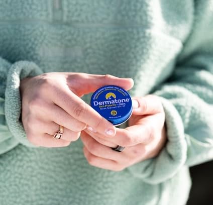 Dermatone Skin Protector Balm | Sun, Wind, Cold, Chapping & Frostbite Protection | Face and Lip Balm SPF23 | Moisturize & Repair Dry Skin | Barrier Cream | 0.5oz