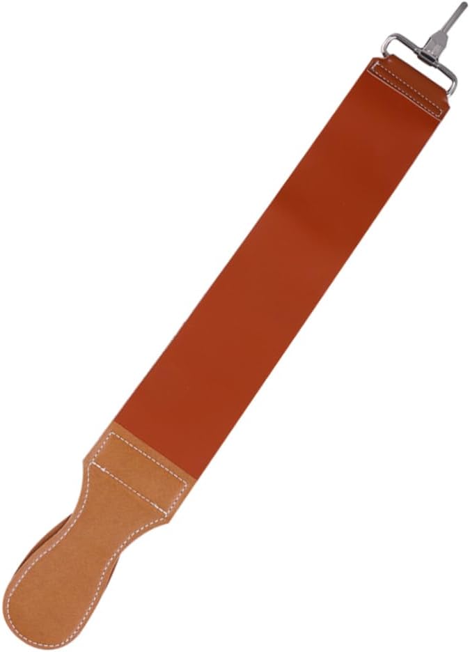 LIFKOME Leather Razor Strop Sharpening Belt Double-sided Canvas Hanging Buckle Great for Straight Razors Scissors and