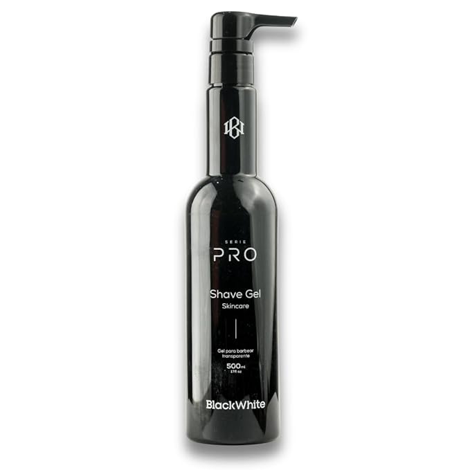 Black White Shave Gel for Precise Detailing and Edging with Calendula Extract to Soothe Skin and Help Relieve Irritation