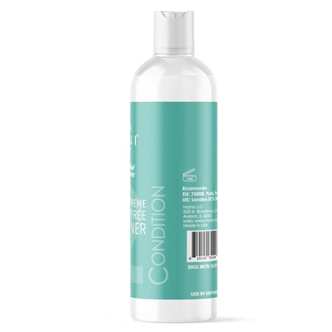 Inahsi Moisture Supreme Fragrance Free Conditioner | For Men, Women, or Kids With Curly Hair | Products for Naturally Curly Hair 12 oz | Made in the USA