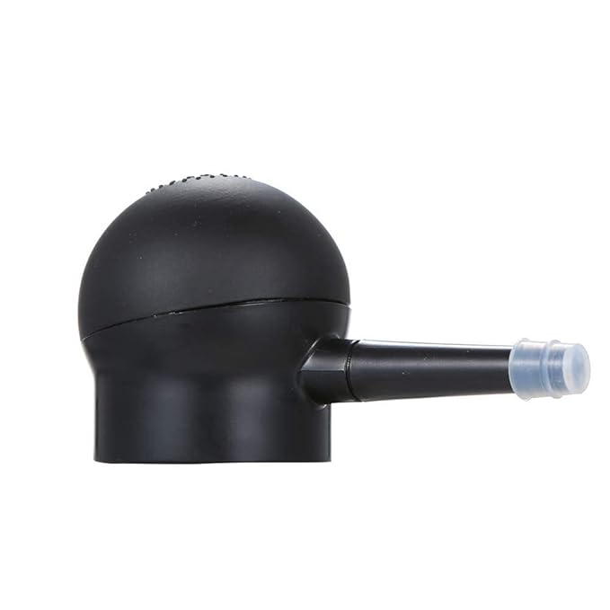 immetee Hair Fibers Pump Fiber Applicator, Spray Application Atomizador Nozzle for Hair Building Fibers Hair Thickening Tools(BLACK)