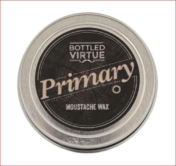 Primary Daily Hold Moustache Wax, Medium Hold, Handmade, Natural Ingredients, 1 ounce can