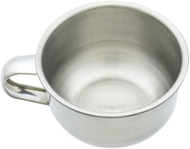 lasenersm 1 Piece Stainless Steel Shaving Soap Bowl with Handle Shaving Soap Mug Bowl Shaving Bowl Shaving Foam Bowl Shaving Cream Bowl For Men, 3.46 x 1.97 Inches, Silver