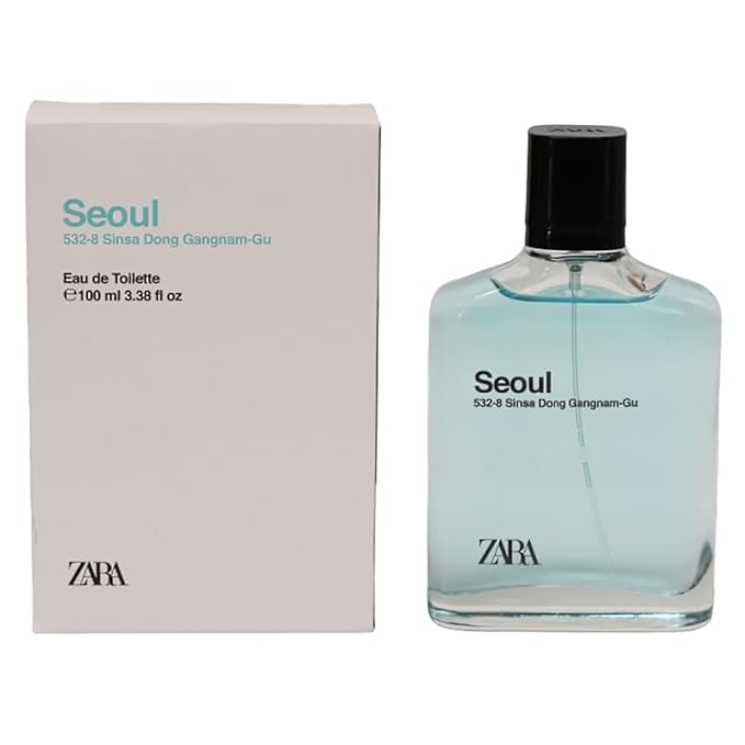 Zara Seoul 532-8 Sinsa Dong Gangnam-Gu Perfume for Men Hazelnut Pepper & Amber Aromatic Spicy Fragrance Eau de Toilette EDT 100ml (3.04 fl.oz)