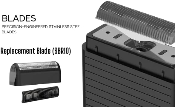 Supreme Trimmer Replacement Foil & Cutter SBR10 | Hypoallergenic Foil for STF91 Solo LiTE | Black