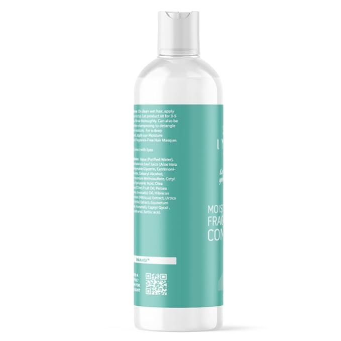 Inahsi Moisture Supreme Fragrance Free Conditioner | For Men, Women, or Kids With Curly Hair | Products for Naturally Curly Hair 12 oz | Made in the USA
