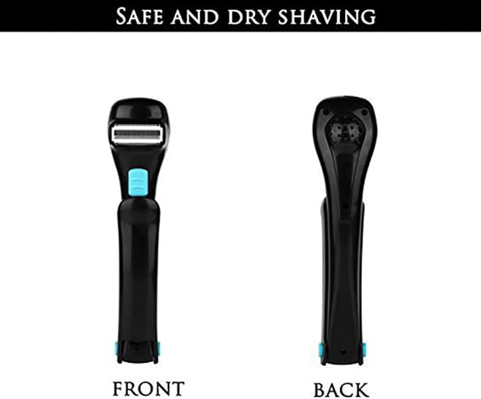 Hemoton Electric Back Shaver for Men Body Grooming Battery Operated DIY Hair Removal Razor with Ergonomic Design for Smooth Back Hair Trimming