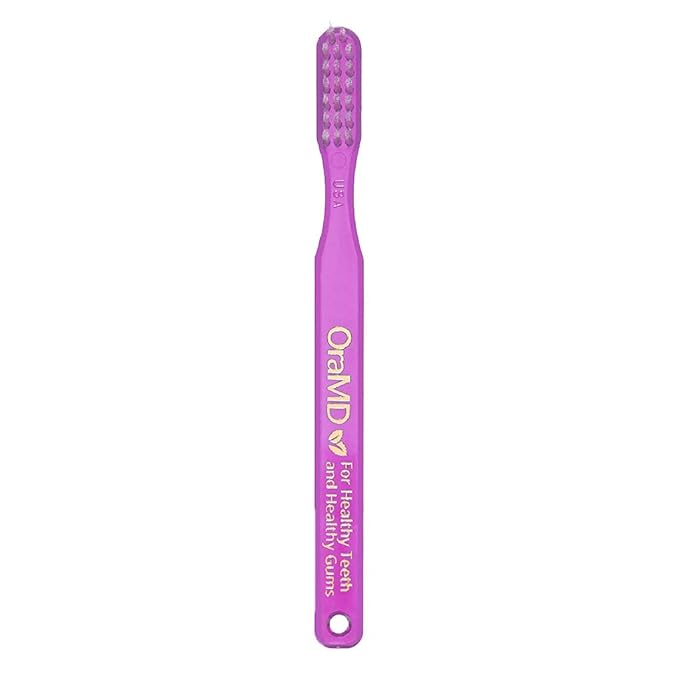 OraMD Soft Bristles Toothbrush - Designed by Dr. Charles C. Bass for Sensitive Teeth and Gums - Manual Toothbrushes with Soft Nylon Bristles for Adults Oral Care - Pack of 6