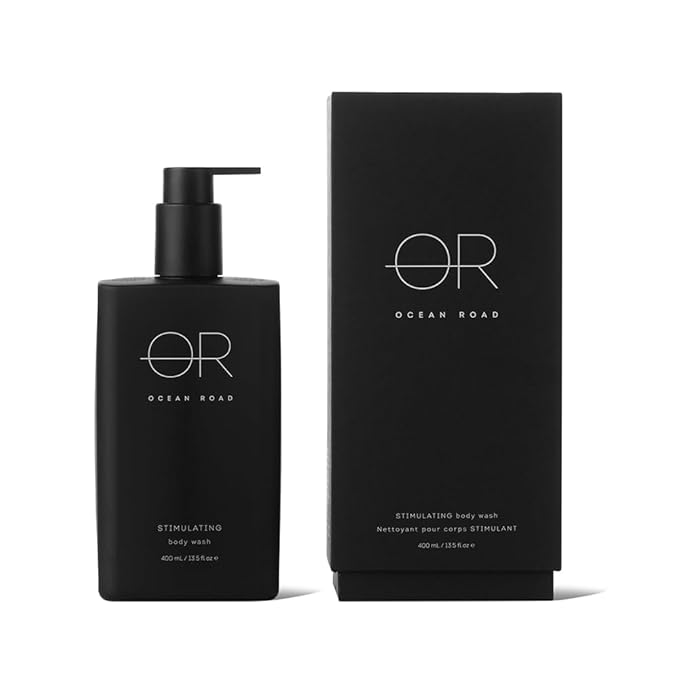 Ocean Road Black Body Wash 13.5 fl oz - Stimulating Wash with Antioxidant-Rich Coffee Extract – Ethically Sourced, Vegan, Australian Made Skincare for Hydrated, Radiant Skin