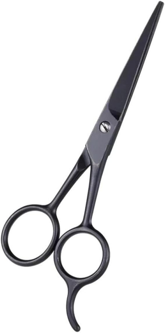 LIFKOME Stainless Steel Beard Scissors and Eyebrow Hairdressing Scissors Black for Men’s Facial Hair Trimming and Beard Care Daily Grooming Tool