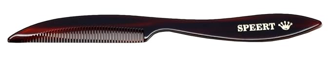 #95 Handmade Narrow Tooth Mustache Beard Comb Small Tortoise Havana Acetate Thick Coarse Fine Short Pocket Sized Facial Hair Grooming Tangle Free Beard Straightener Growth Care Styling Wet Comb
