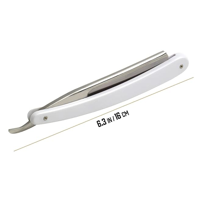 Union Razors SR2 Straight Edge Razor with White Handle