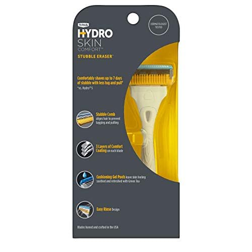 Schick Hydro Stubble Eraser Razor with 2 Razor Refill Blades