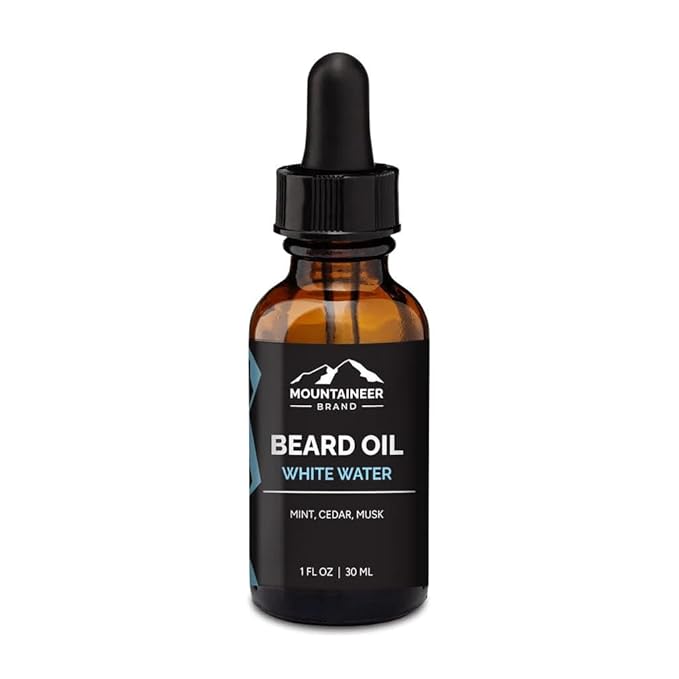 Mountaineer Brand Beard Oil - White Water Scent - 100% Natural Conditioner and Softener For Men - Hydrates and Moisturizes for Beard Growth - Treats Dry Itchy Beards - 1oz