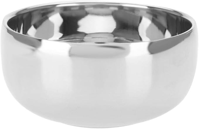 Universal Men Stainless Steel Beard Shaving Soap Bowl Shaving Mug Container With a Mirror