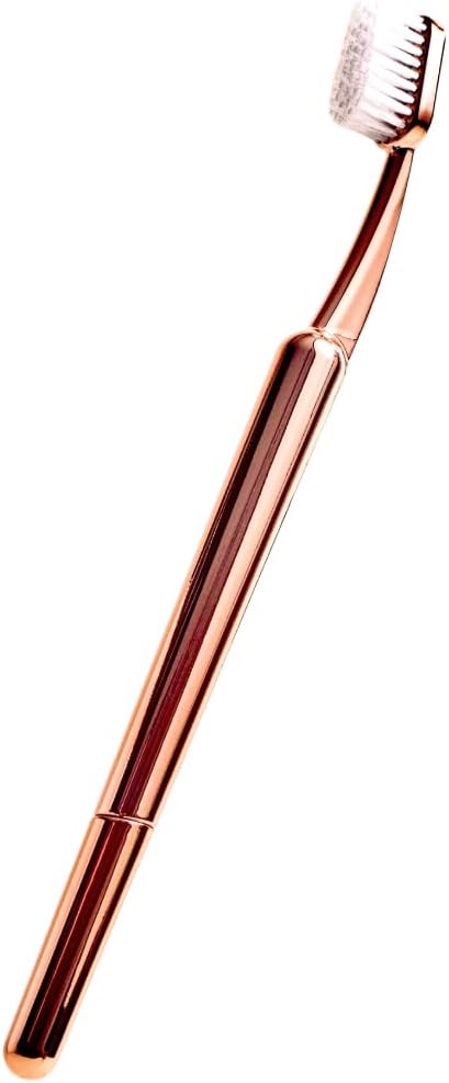 TRASK The Better Brush - Luxury Soft Bristle Dentist Designed Manual Toothbrush for Adults, Rose Blush