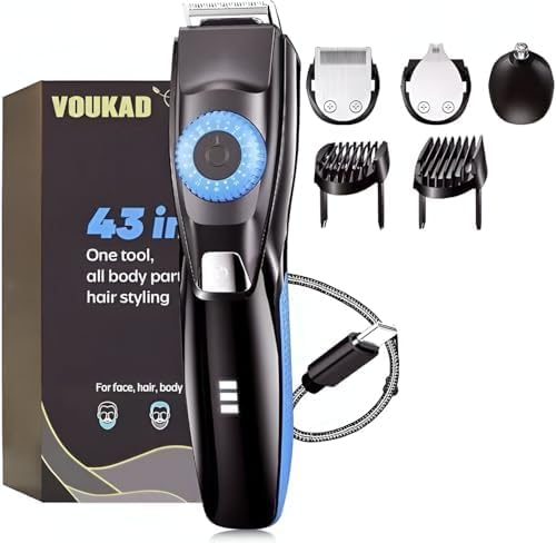 Beard Mustache Trimmer with 3 Attachments, 40 Adjustable Precisions, Waterproof, 240 Min Runtime - Personal Body Hair Trimmer for Men & Women Gift Choice