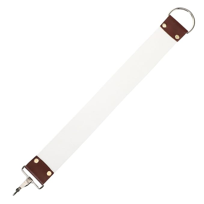 PartyKindom Dual Layer Canvas Razor Strop for Straight Razors Professional Barber Sharpening Belt Lightweight Portable for Go Grooming Enhances Blade Longevity Easy