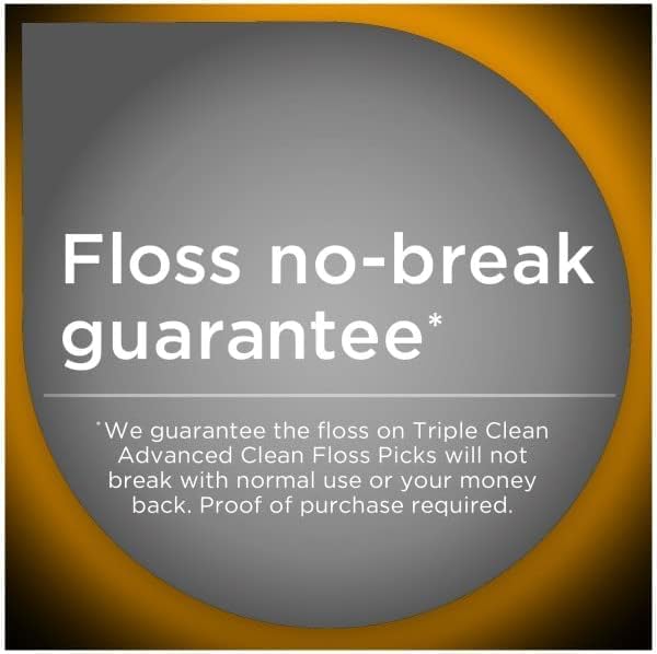 DenTek Triple Clean Advanced Clean Floss Picks, No Break & No Shred Floss, 150 Count (Pack of 10)