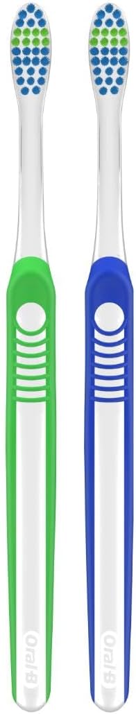 Oral-B Pro Health Fights Plaque & Tartar, 2 Count Soft Manual Toothbrush Pack, Indicator Bristles, Plaque Fighter, Gentle on Teeth