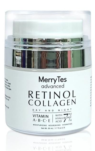 Retinol Collagen Cream for Wrinkles: Face, Neck | Collagen Cream for Tightening Skin | Anti Aging Facial Moisturizer Day and Night for Women and Men | 1.7 Fl OZ