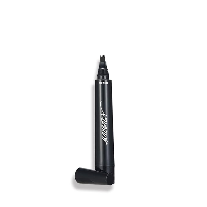Beard Pencil Filler for Men - Sweat Proof, Water Resistance, Long Lasting & Natural Finish barber Pencil, Mustache Repair Shape (LIGHT BROWN)