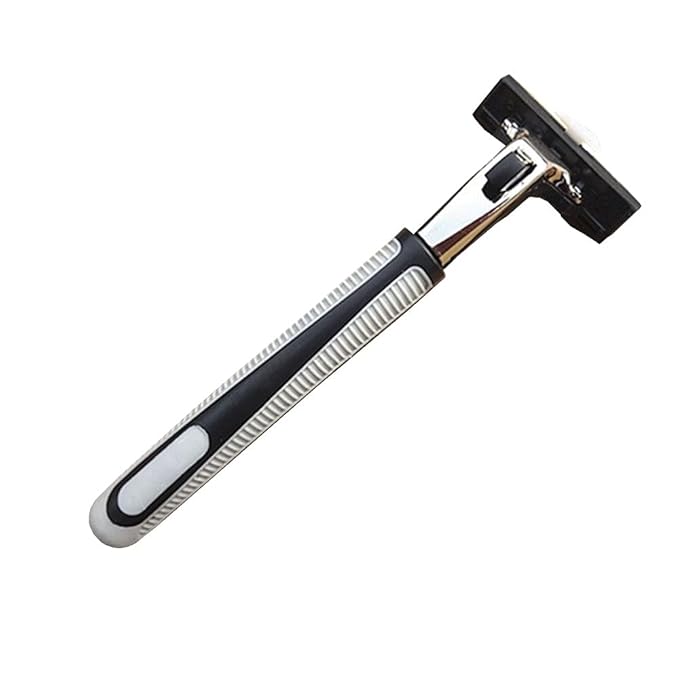 Men's Razor, Twin Blade, Shaving Thoroughly For an Ultra Soothing and Comfortable Shave (2 Handle + 60 Cartridges)