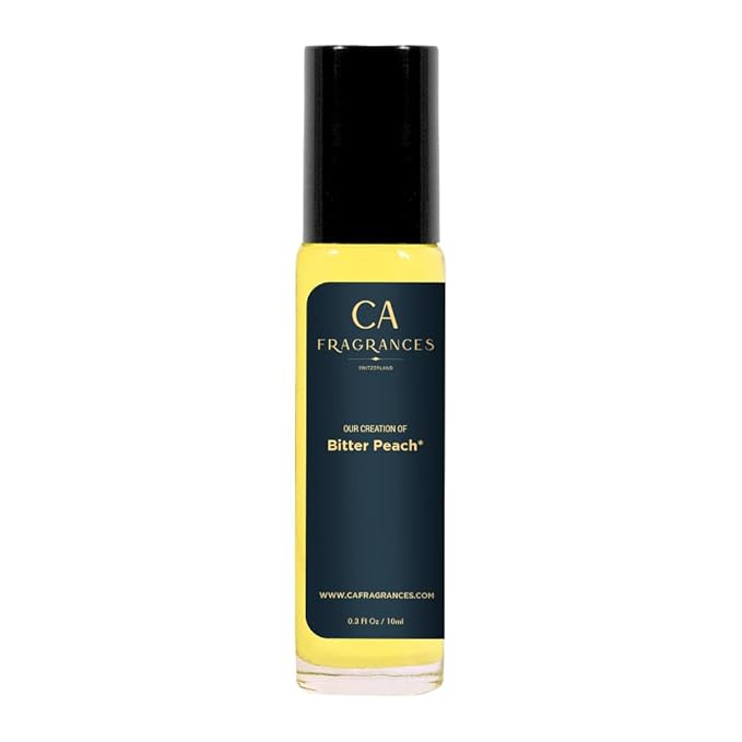 CA Fragrances Impression of Bitter Peach for Men and Women Alcohol Free Travel Size (10ml Roll On)