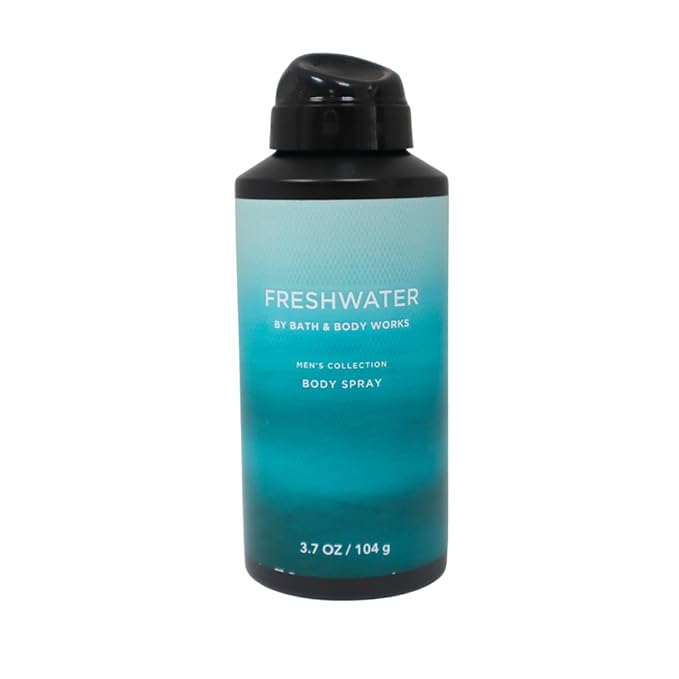 Bath & Body Works Men's Collection Deodorizing Body Spray - FRESHWATER - Gift Pack for Holiday - Lot of 2