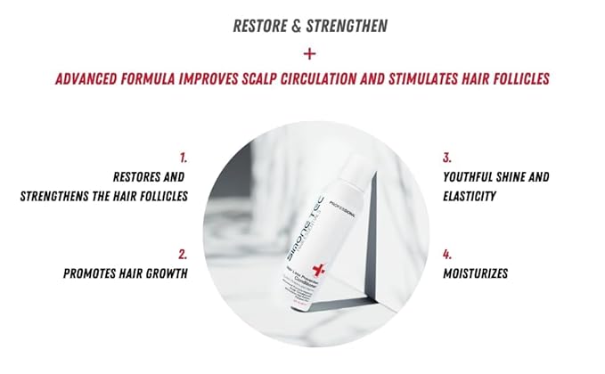 Simone Tec Prevention Hair Loss Conditioner 8Fl Oz | Restore and Strengthen Formula, Scalp Circulation Stimulator | Dx2-Dixidox Phase 1 and DNA-Pollen Phase 2 10ml Promo Included