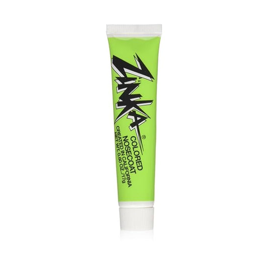 Zinka Colored Zinc Oxide Sunblock - High Zinc Formula for Nose and Face, Water & Sweat Resistant (Neon Green)