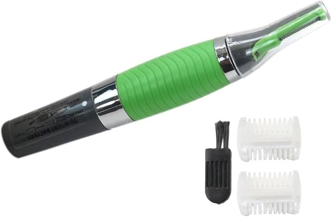 USonline911 2025 New Hair Trimmer Shaver Clipper for Men Women Ear Neck Eyebrow Trimmer Shaver Man Clean Trimer Razor & 2X Comb Attachments &1x Cleaning Brush (Green)