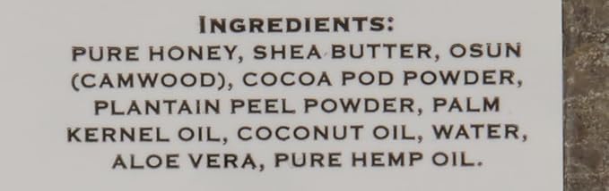 RA COSMETICS 100% African Black Soap With Hemp Oil 5 oz