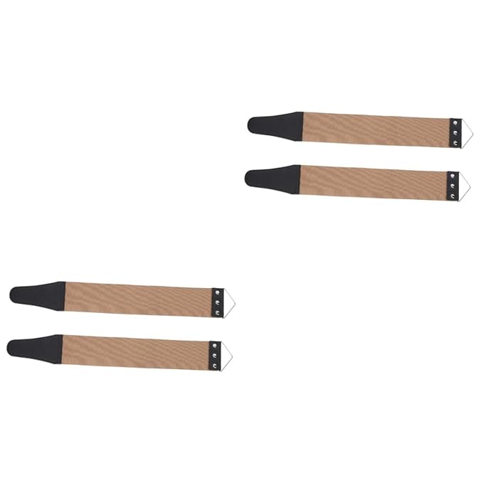 NOLITOY 2sets Simple Razor Strop Double-edge Razor Blade Sharpener Straight Sharpening Cloth Material 2pcs*2 Random Color