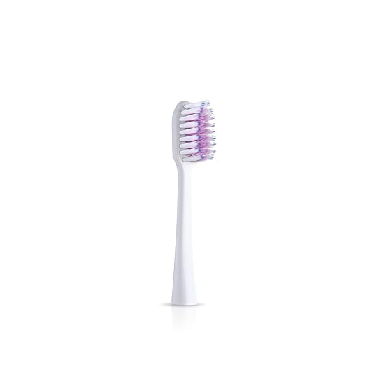GUM Sonic Powered Toothbrush Refills, Tapered Bristles Clean Below The Gumline, White 2 Count(Pack of 2)